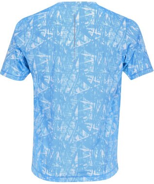 CW-X 【MEN】 CW-X トップス 【薄軽ランニングシャツ】 半袖 3分袖 Ｕネック 吸汗速乾性(本体) メンズ DLO155 /ワコール サックス