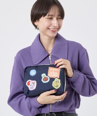 LeSportsac EXTRA LARGE RECTANGULAR COSMETIC/ピーナッツパッチワークコスメティック