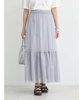 earth music&ecology Ｍｕｌｔｉｗａｙチュールスカート Light Gray