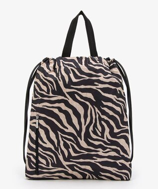 LeSportsac TH CITY KNAPSACK/アップタウンラフィアゼブラ/ブラック アップタウンラフィアゼブラ/ブラック