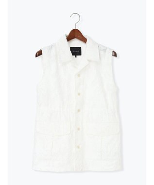 Te chichi カットジャガードジレ オフホワイト