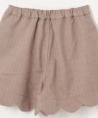 ANY KIDS ミニ丈 へリンボン キュロット ベージュ