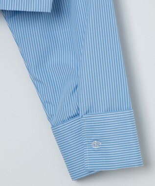 WEGO カラーショートシャツ ブルーストライプ