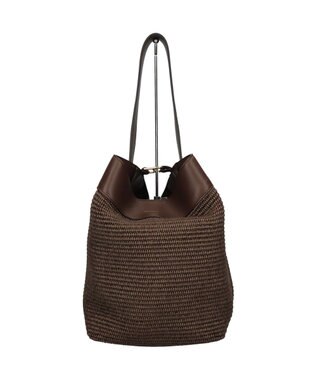 INTER-CHAUSSURES 【LORISTELLA】ワンハンドル異素材コンビネーション巾着バッグ