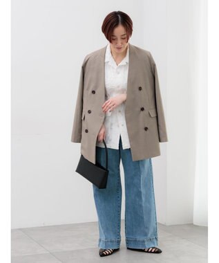 Te chichi ワイドデニムパンツ サックスブルー