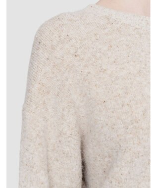 JOSEPH 【洗える】アルパカツイード　ラウンドネックニット Champagne Melange