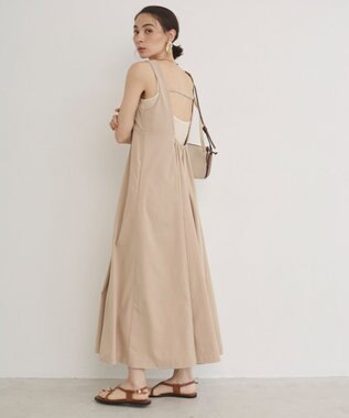 WEGO 【ANGIE VINTAGE】バックベルトジャンパースカート ベージュ