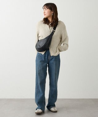 russet ソフトレザーラウンドショルダーバッグ(CE-1326-WEB) Black2