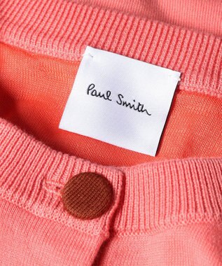 Paul Smith ベーシック クルーネック 半袖カーディガン ピンク