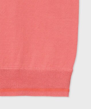 Paul Smith ベーシック クルーネック 半袖カーディガン ピンク