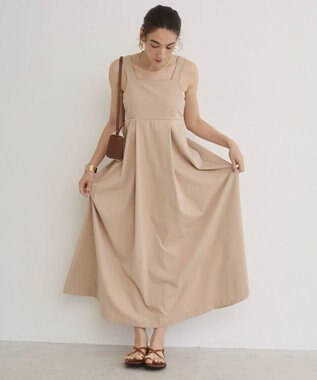 WEGO 【ANGIE VINTAGE】バックベルトジャンパースカート ベージュ