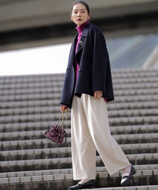 組曲 【加藤ローサさん着用】ハンサムツイルカーヴィーパンツ アイボリー系