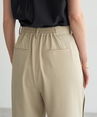 YECCA VECCA サイドラインパイピングストレートパンツ Gray Beige