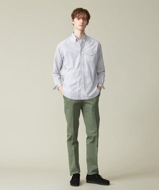 J.PRESS MEN ポプリンマルチチェック ボタンダウンシャツ ネイビー系3