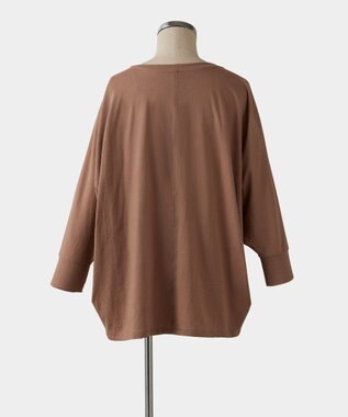 TOQUE 〈大草直子さんアドバイザー〉 【天然素材】タンギスコットン天竺ドルマンTシャツ モカ