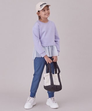 UNFILO 【110-150cm】デニムジョグパン(UNISEX) ブルー