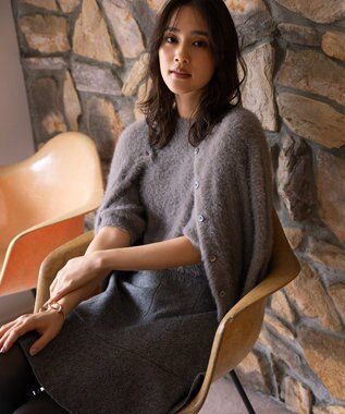 組曲 S ナイロンファー半袖プルオーバー ブラウン系