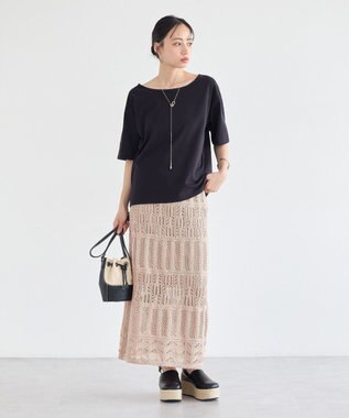 earth music&ecology バックデザインカットプルオーバー Black