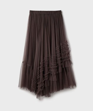 GRACE CONTINENTAL イレギュラ－チュ－ルスカート ブラウン