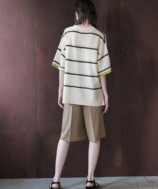 YECCA VECCA 配色ワイドポロニット Border
