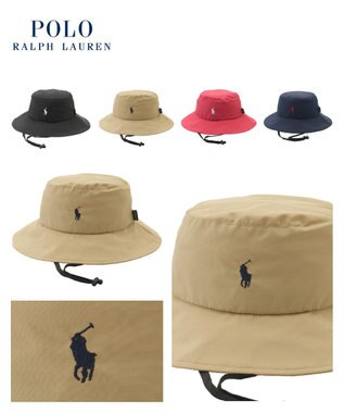 MOONBAT POLO RALPH LAUREN 刺繍 リップパラソルハット ベージュ