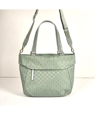 Y'SACCS Polka Dots 口折れ2wayトート Sサイズ ライトグリーン