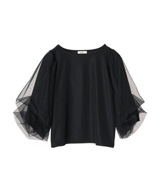 earth music&ecology キラキラストーンプルオーバー Black