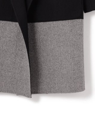 JOSEPH ダブルフェイスカラーブロック　ラップコート Black/grey