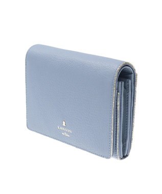 LANVIN en Bleu メラニー 二つ折り中Lファスナー財布 ペールブルー
