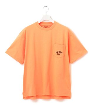 J.PRESS YORK STREET 【UNISEX】ワンポイント刺繍 ポケットTシャツ オレンジ系