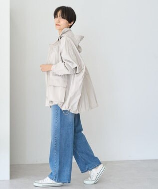 AMERICAN HOLIC 撥水加工フード取り外しマウンテンパーカー Light Gray