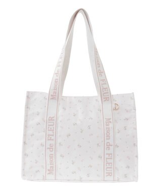 Maison de FLEUR ピンクマニアフラワープリントトートバッグ Pink
