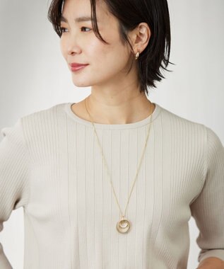 J.PRESS LADIES リバーシブルエポ ネックレス ベージュ系
