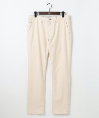 JOSEPH ABBOUD 【JAPANファブリック/ストレッチ】ストレッチモールスキン パンツ アイボリー系