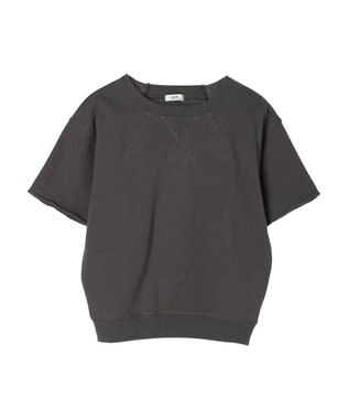 earth music&ecology デザインネックウラケプルオーバー Charcoal Gray