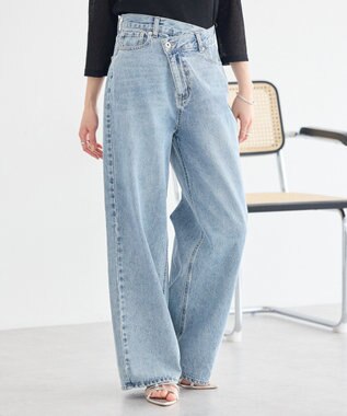 earth music&ecology ウエストアシメデニムパンツ