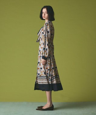 GRACE CONTINENTAL キカボウタイドレス ベージュ