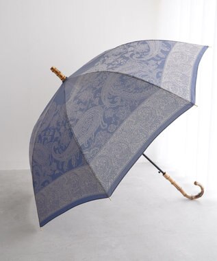 槇田商店 Kirie ペイズリー ミステリアスブルー 長傘 ブルー