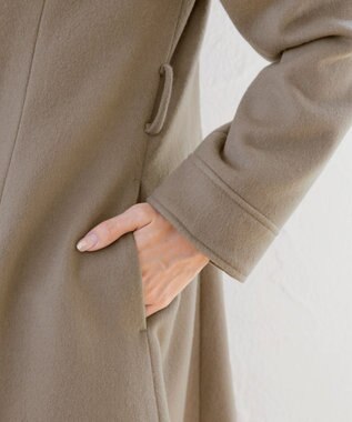 Tiaclasse 【ウール90％】ステンカラープリンセスウールコート モカ