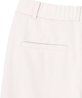 UNFILO L 【ウエストゴム/美シルエット/15サイズ展開】BEAUTY MOVE ワイドストレートパンツ ライトグレー