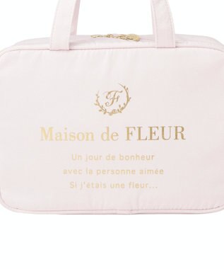 Maison de FLEUR 【保冷機能付き】サテンサイドリボン保冷バッグ Pink