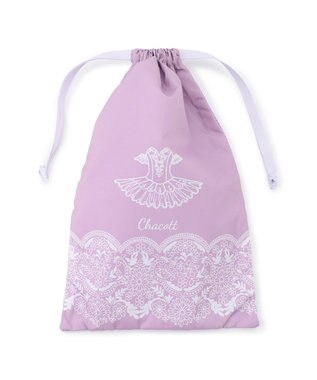 Chacott レース柄メッシュ巾着M ライラック