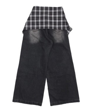 WEGO フェイクシャツスリーブデニム ブラック