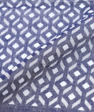 JOSEPH ABBOUD 【CAMERUCCI ARCHIVIO】スクエアクレストパターン ストール ネイビー系5