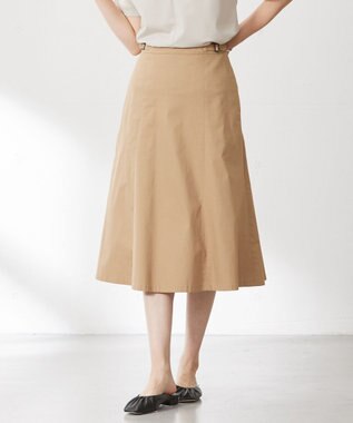 J.PRESS LADIES 【洗える】Vanyストレッチツイル フレアー スカート キャメル系