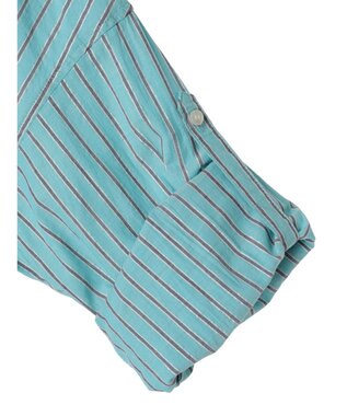 AMERICAN HOLIC 丈違いラメストライプワンピース Stripe Green