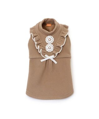 PET PARADISE ペットパラダイス ペティヒートDAN Tシャツ 《フリル花》 小型犬 茶系