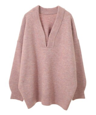 Green Parks ・Ｐｅｔｉｔ　Ｆｌｅｕｒ　深Ｖネックニットチュニック Pink