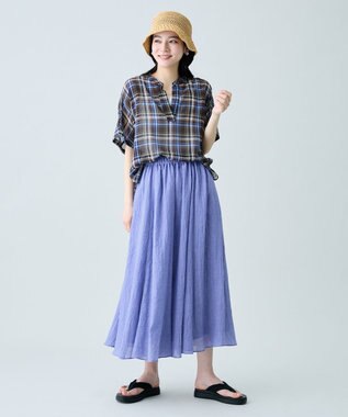 ANY エアーシャンブレースカート ブルー