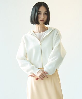 UNFILO シアーダンボールニット ZIPフーディ オフ